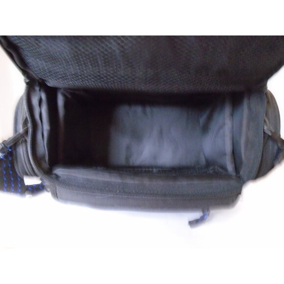 Samsonite Deluxe black with blue accents digital or film camera or camcorder bag - Picture 2 of 6